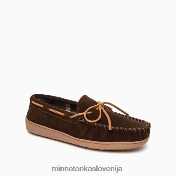 Minnetonka moški karirasto podložen trdi podplat D06PXJ431 obutev čokolada