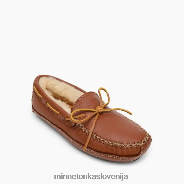 Minnetonka moški losov copat iz ovčje kože D06PXJ410 obutev karmel