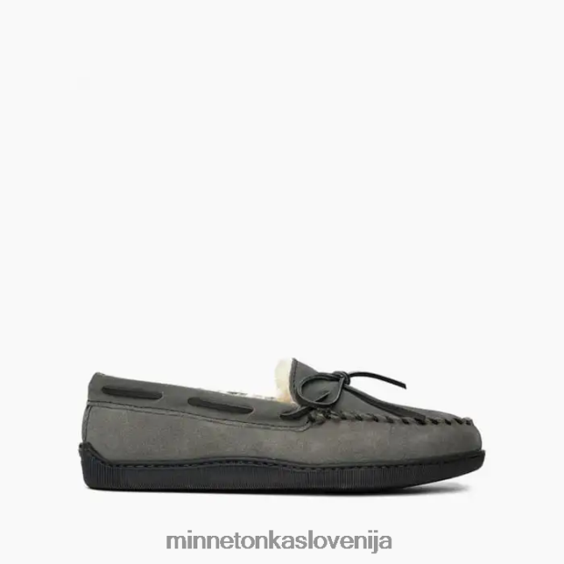 Minnetonka moški trdi podplat iz ovčje kože moc D06PXJ403 obutev siva
