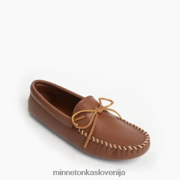Minnetonka moški dvojni mehki podplat iz jelenje kože D06PXJ336 obutev karmel