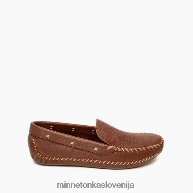 Minnetonka moški p.w. loafer za vožnjo z mehkim podplatom D06PXJ374 obutev rjav