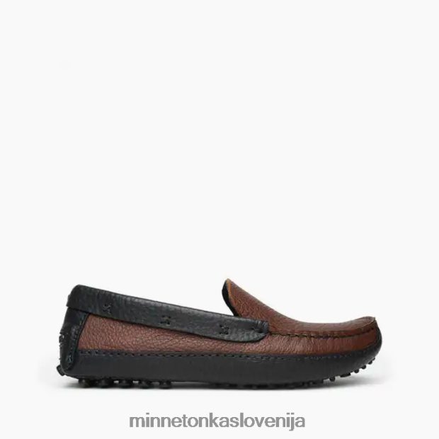 Minnetonka moški p.w. vožnja loafer D06PXJ386 obutev rjav zgornji in črn spodnji del