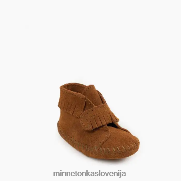 Minnetonka otroci čevelj s sprednjim trakom D06PXJ486 obutev rjav