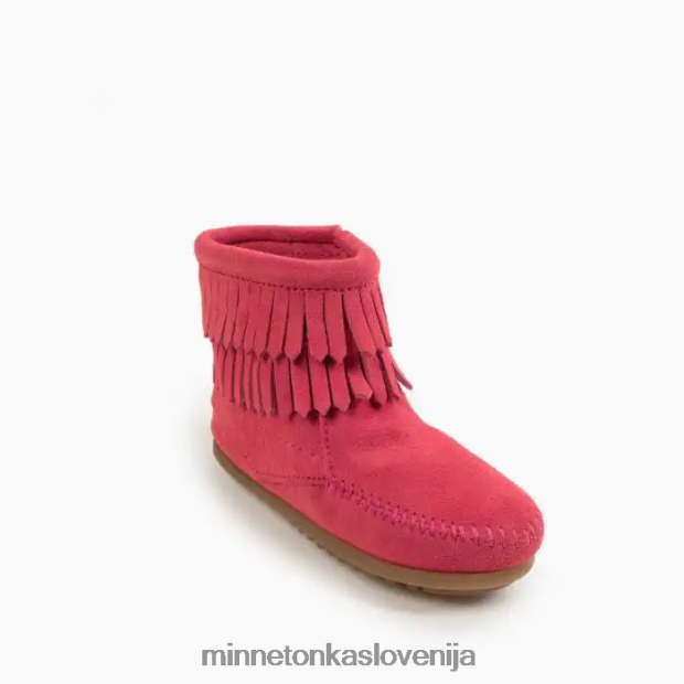 Minnetonka otroci škorenj z dvojno stransko zadrgo D06PXJ465 obutev vroče roza