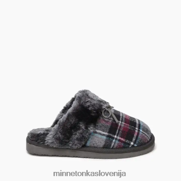 Minnetonka ženske flurry scuff D06PXJ306 obutev siv jesenski karo