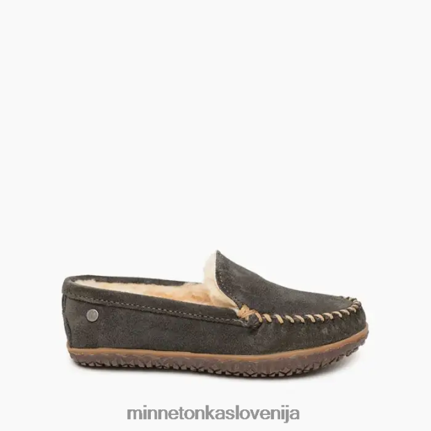 Minnetonka ženske terese iz ovčje kože D06PXJ143 obutev oglje