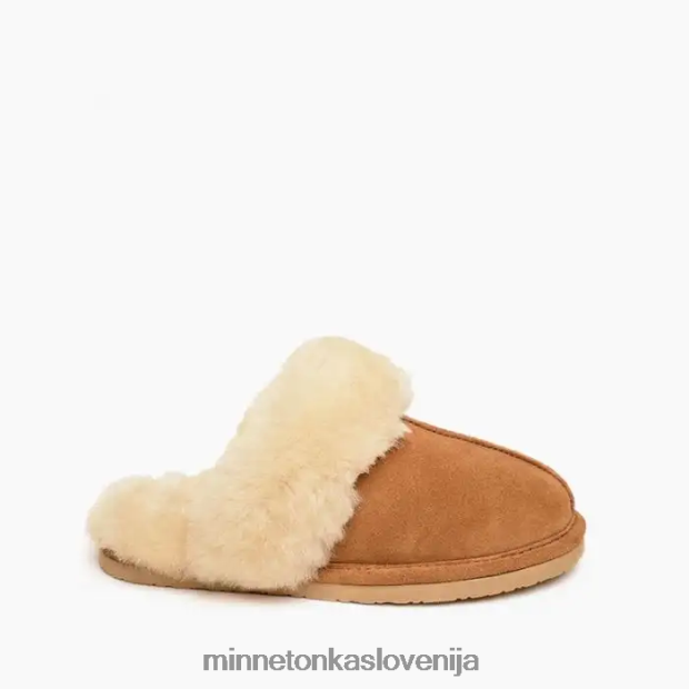Minnetonka ženske tobogan iz ovčje kože D06PXJ236 obutev zlata porjavelost