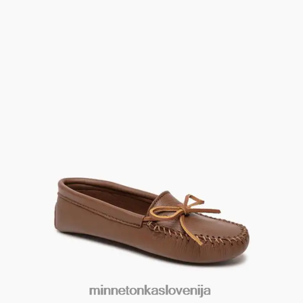 Minnetonka ženske dvojni mehki podplat iz jelenje kože D06PXJ65 obutev karmel