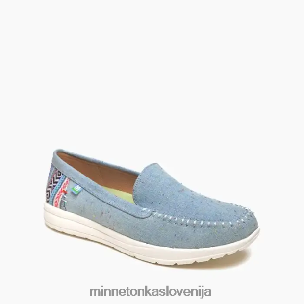 Minnetonka ženske odkrijte D06PXJ105 obutev lise iz svetlega jeansa
